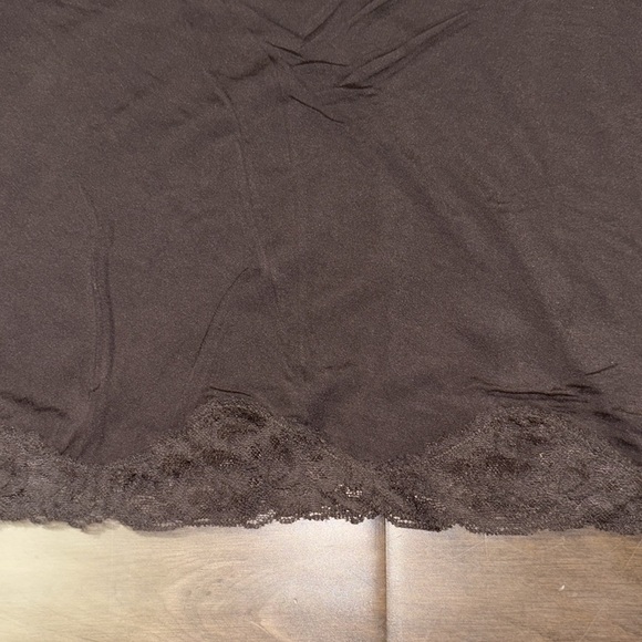 4/$20 Smart Set large camisole, brown with lace trim- size large layer, tank top - Picture 2 of 8